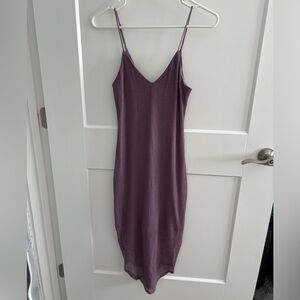 Mauve/purple bodycon midi dress